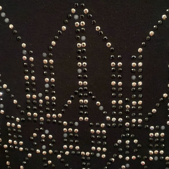 Calvin Klein black top with black and silver embellishments. Size XL - Picture 2 of 8